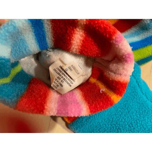 Kids Unisex Winter Mittens & Hat Set Blue 100% Polyester - Picture 9 of 9